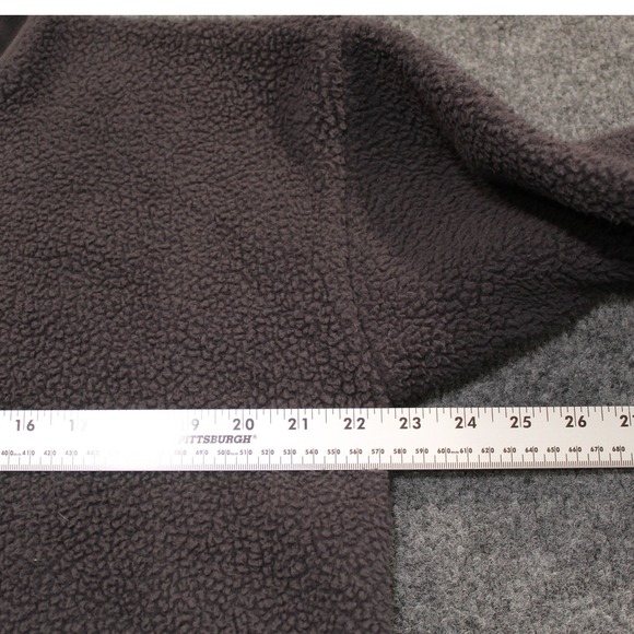 Madewell Gray Fuzzy Sherpa Hoodie Sweatshirt‎ Pullover Drawstring Size S - Picture 4 of 7